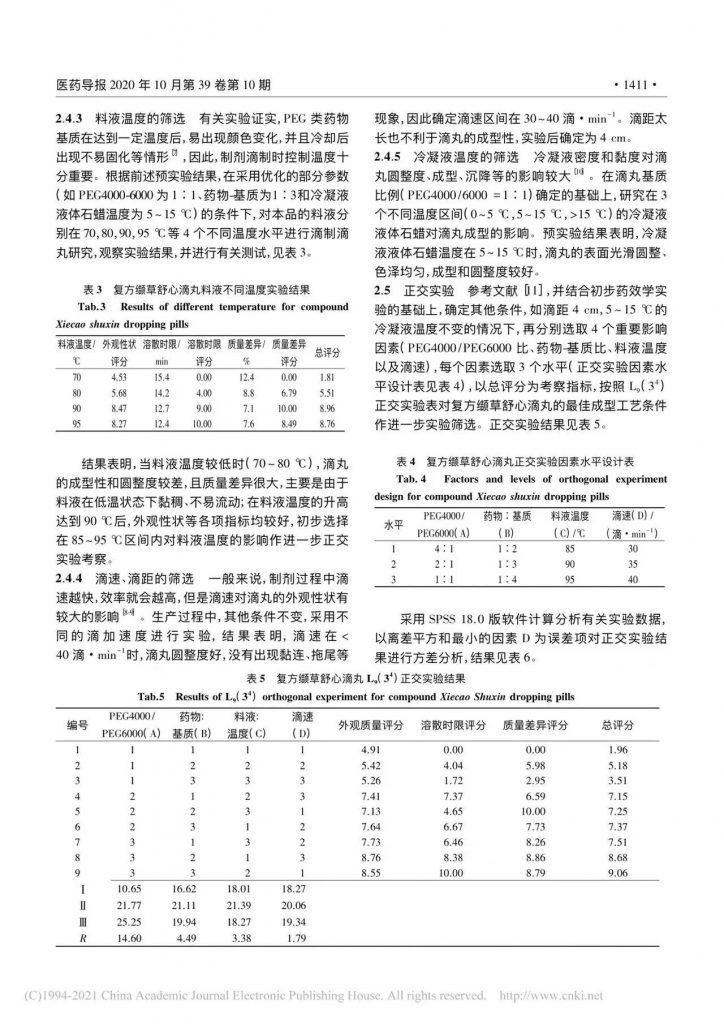 《复方缬草舒心滴丸的制备工艺》